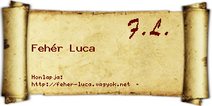 Fehér Luca névjegykártya
