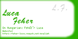 luca feher business card